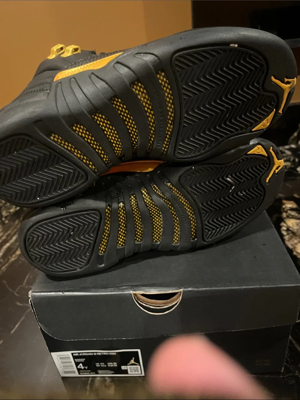 Air Jordan. Retro taxi youth black gold size 4 limited edition hard to find